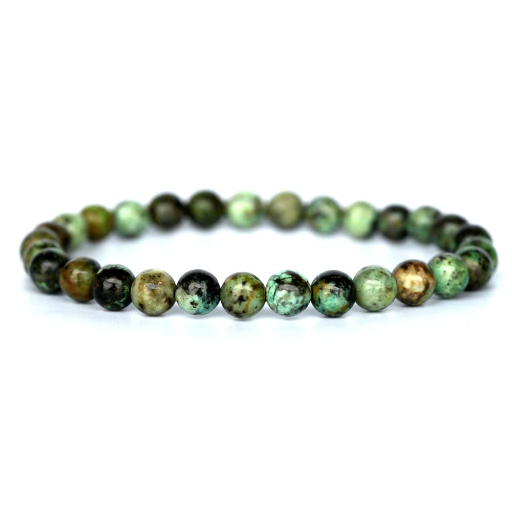 Angelstones Gemstones 6mm Round Beads Healing Crystal Bracelet for women | Natural Gemstone, Handmade Gifts for Women, Healing Crystal Round Beaded Stretch Bracelets, Unisex Jewelry for Women and Men
