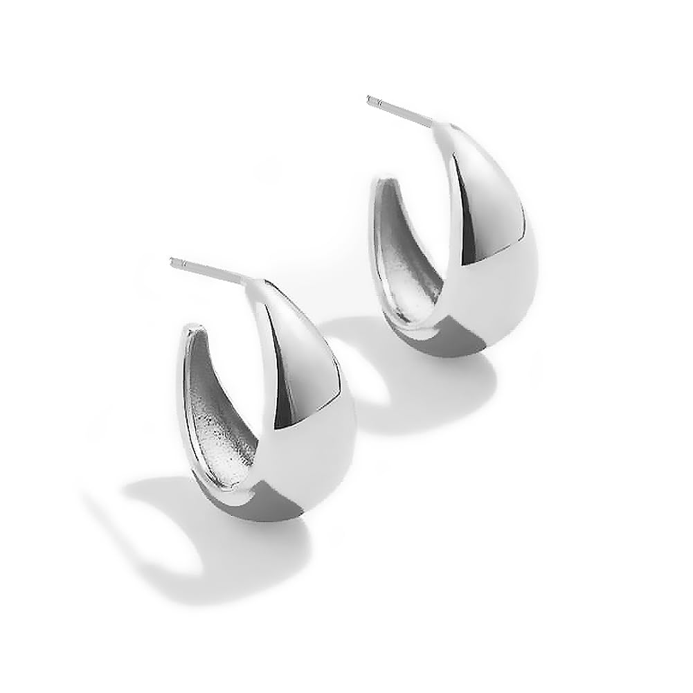 14K Gold Plated Illusion Stud Earrings for Women | Triple Huggie Hoop Earrings for One Hole| Trendy Simple Hypoallergenic Fashion Accessories Gold Jewelry Gifts for Womens