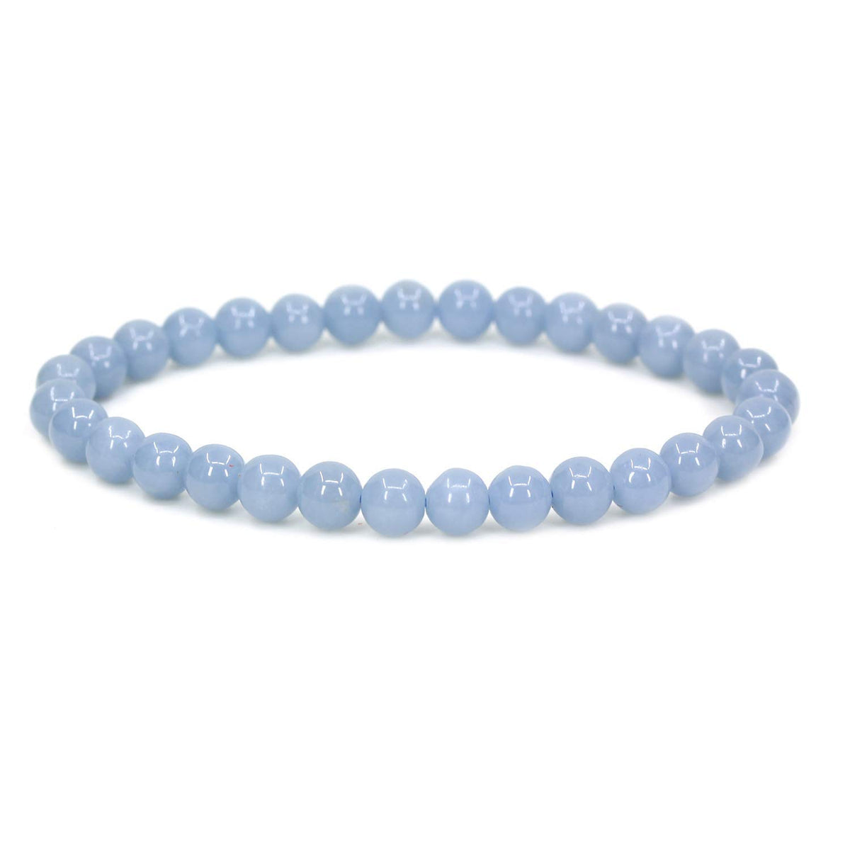 Angelstones Gemstones 6mm Round Beads Healing Crystal Bracelet for women | Natural Gemstone, Handmade Gifts for Women, Healing Crystal Round Beaded Stretch Bracelets, Unisex Jewelry for Women and Men