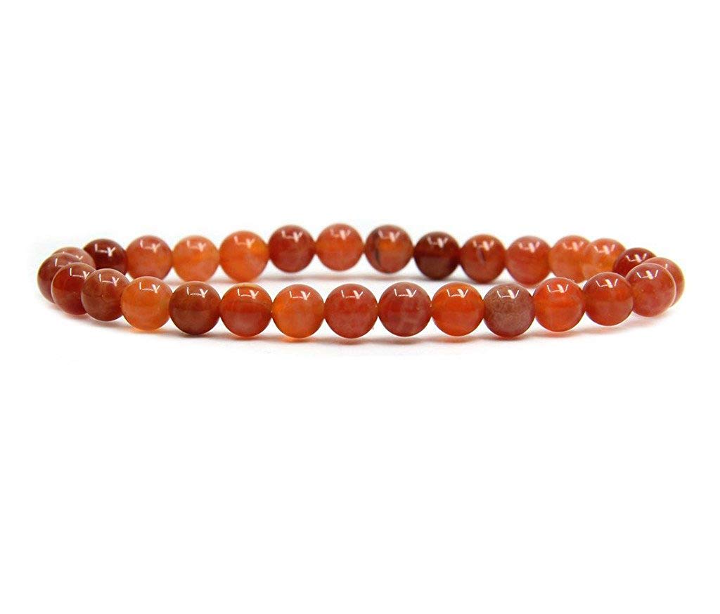 Angelstones Gemstones 6mm Round Beads Healing Crystal Bracelet for women | Natural Gemstone, Handmade Gifts for Women, Healing Crystal Round Beaded Stretch Bracelets, Unisex Jewelry for Women and Men