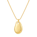 Gold Tone Irregular Oval Pendant Necklace for Women, Minimalist Chunky Snake Chain Necklace, Dainty 14K Gold Plated Statement Long Necklace