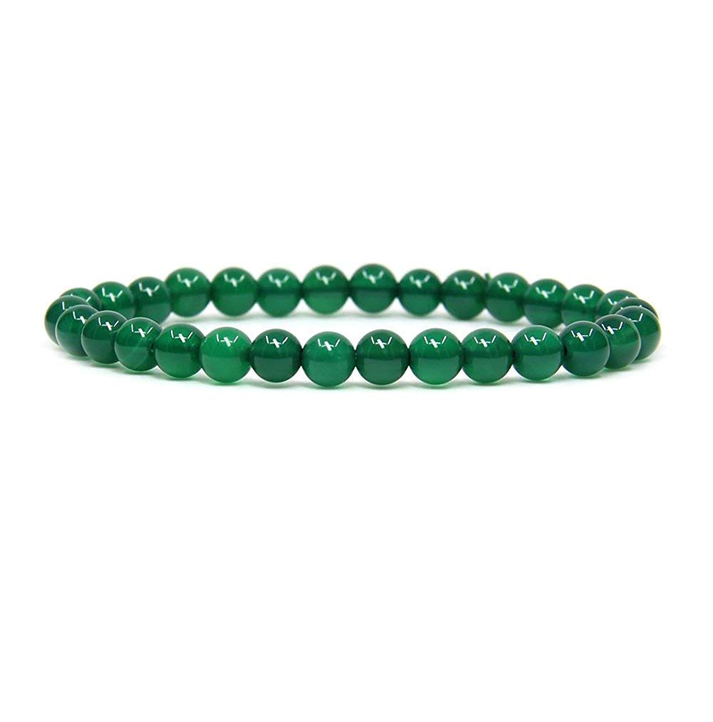 Angelstones Gemstones 6mm Round Beads Healing Crystal Bracelet for women | Natural Gemstone, Handmade Gifts for Women, Healing Crystal Round Beaded Stretch Bracelets, Unisex Jewelry for Women and Men