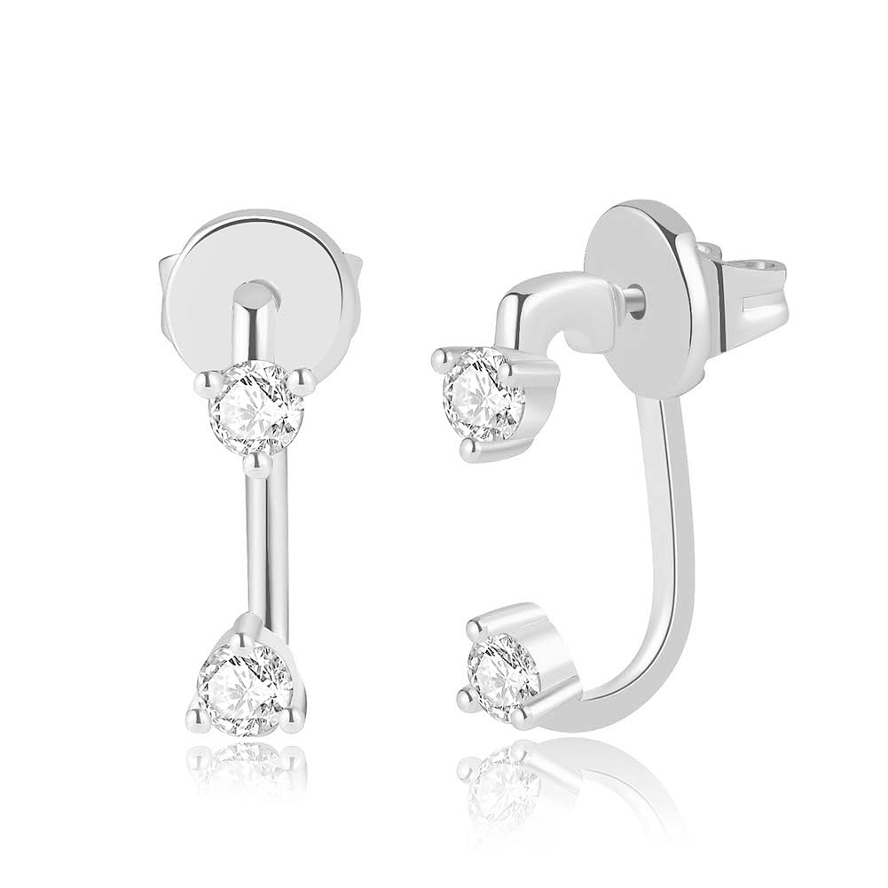 14K Gold Plated Illusion Stud Earrings for Women | Triple Huggie Hoop Earrings for One Hole| Trendy Simple Hypoallergenic Fashion Accessories Gold Jewelry Gifts for Womens