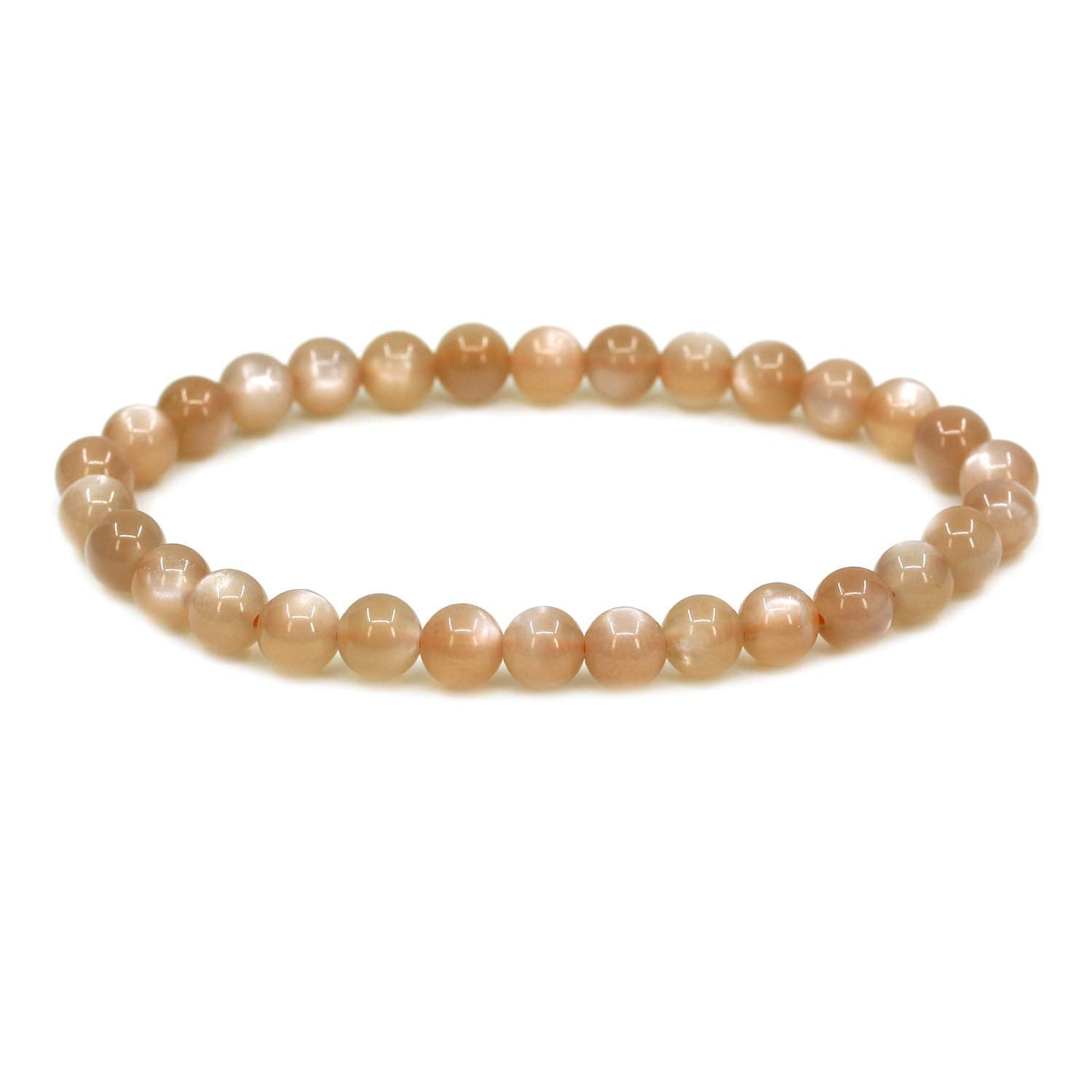 Angelstones Gemstones 6mm Round Beads Healing Crystal Bracelet for women | Natural Gemstone, Handmade Gifts for Women, Healing Crystal Round Beaded Stretch Bracelets, Unisex Jewelry for Women and Men