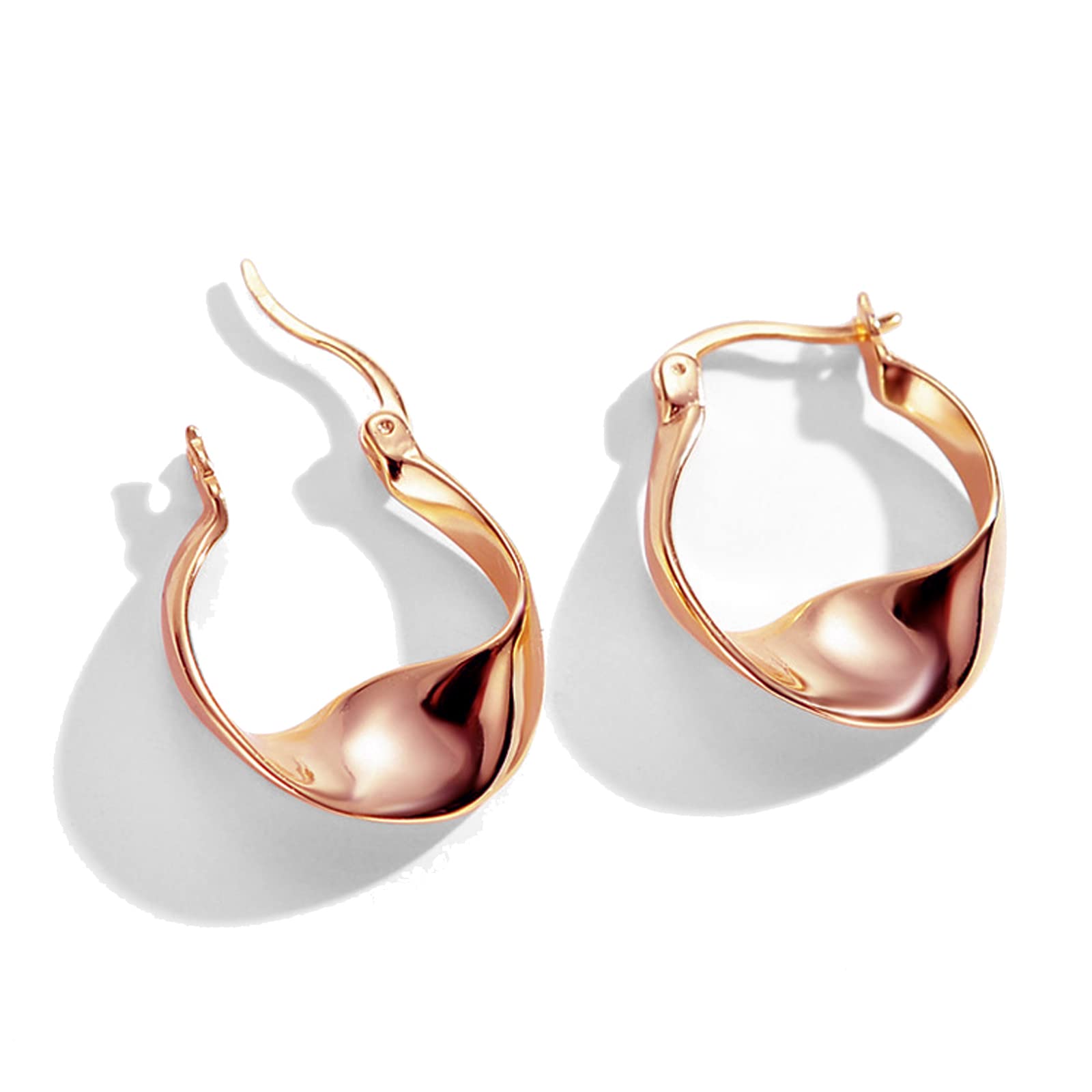 925 Sterling Silver Earrings Silver Hoop Earrings for Women Small Huggie Hoops, Lightweight Chunky Hoops, Hypoallergenic Nickel-Free Elegant Everyday Jewelry, Dainty Silver Earrings for Gifts