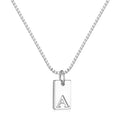 Initial Necklaces for Women Silver Plated Letter Necklace Dainty Waterproof Pendant Necklace Personalized Gifts Trendy Silver Jewelry