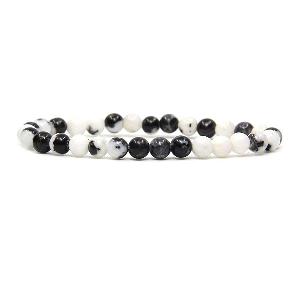 Angelstones Gemstones 6mm Round Beads Healing Crystal Bracelet for women | Natural Gemstone, Handmade Gifts for Women, Healing Crystal Round Beaded Stretch Bracelets, Unisex Jewelry for Women and Men