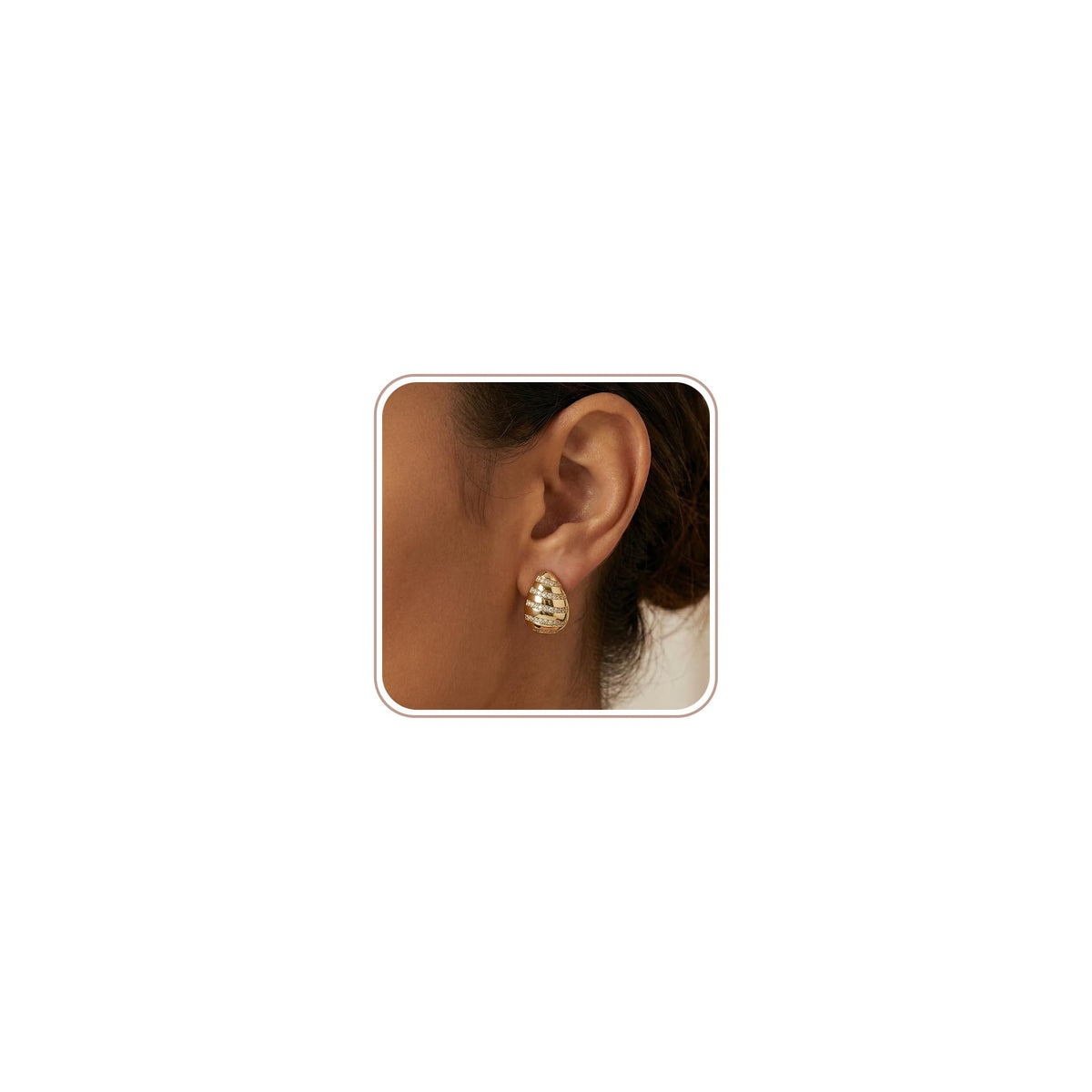 4 Pair Small Gold Hoop Earrings for Women Sensitive Ears - Hypoallergenic 14k Real Gold Plated Hoops Zirconia Cartilage Huggie Earrings Set Helix Piercing Earring Gold Jewelry for Women Gift