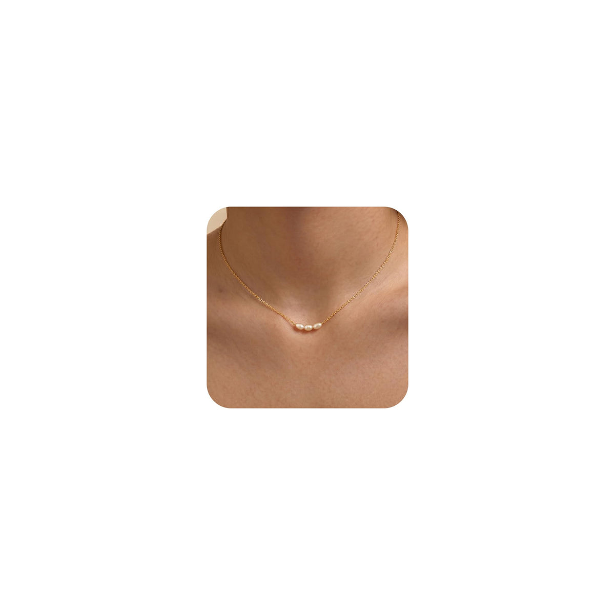 Tewiky Pendant Necklace for Women 14k Gold Plated Chain Choker Necklaces | Dainty Necklaces,Aesthetic Simple Necklace,Jewelry Gifts for Women