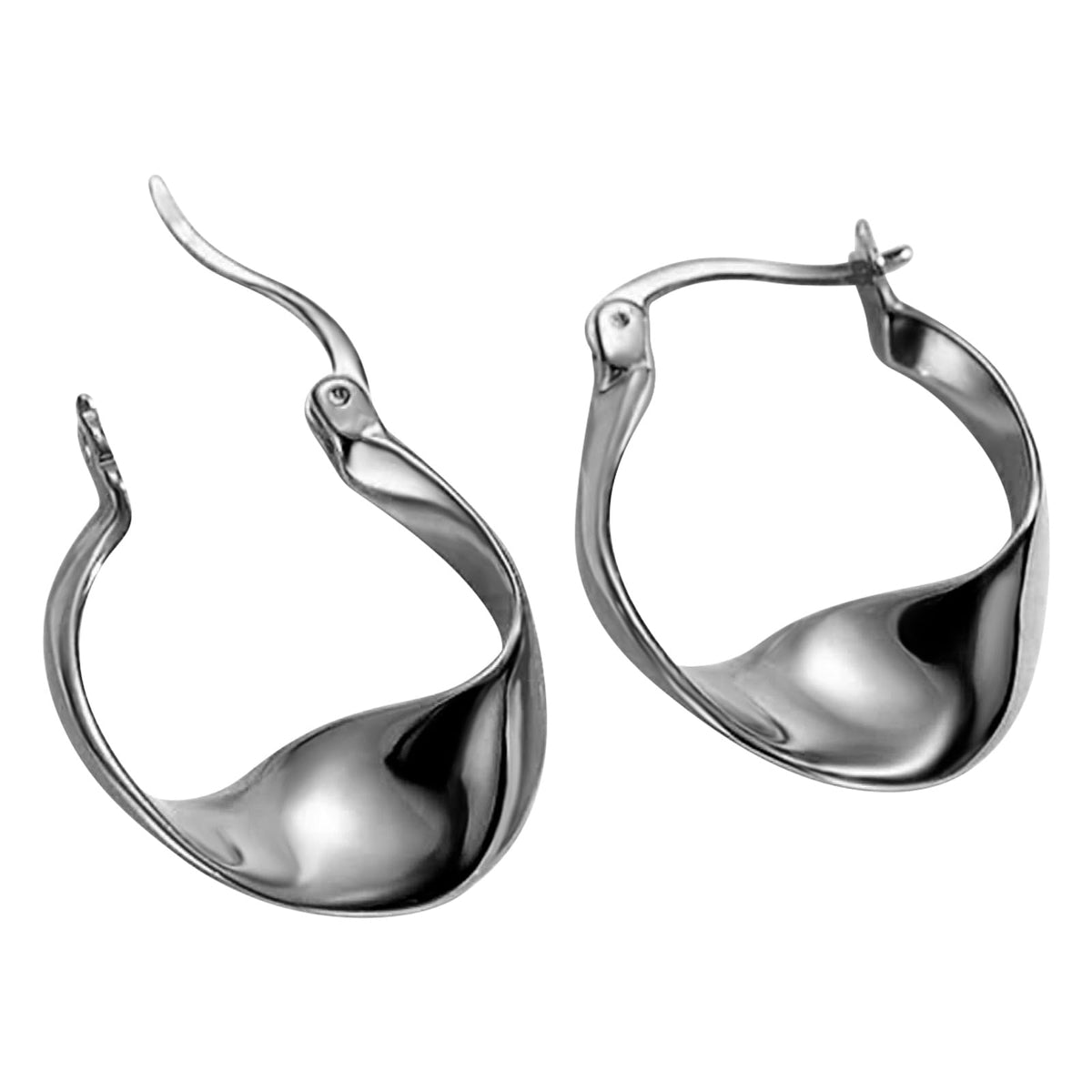 925 Sterling Silver Earrings Silver Hoop Earrings for Women Small Huggie Hoops, Lightweight Chunky Hoops, Hypoallergenic Nickel-Free Elegant Everyday Jewelry, Dainty Silver Earrings for Gifts
