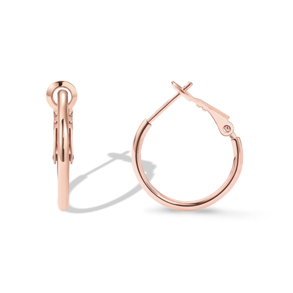 PAVOI Gold Hoop Earrings for Women, 14K Gold Plated Paddle-Back Hoops | Large Hoop Earrings, Lightweight Hoops, Gold Hoops, 925 Sterling Silver Posts