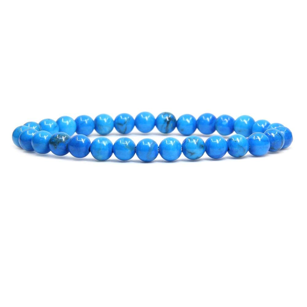 Angelstones Gemstones 6mm Round Beads Healing Crystal Bracelet for women | Natural Gemstone, Handmade Gifts for Women, Healing Crystal Round Beaded Stretch Bracelets, Unisex Jewelry for Women and Men