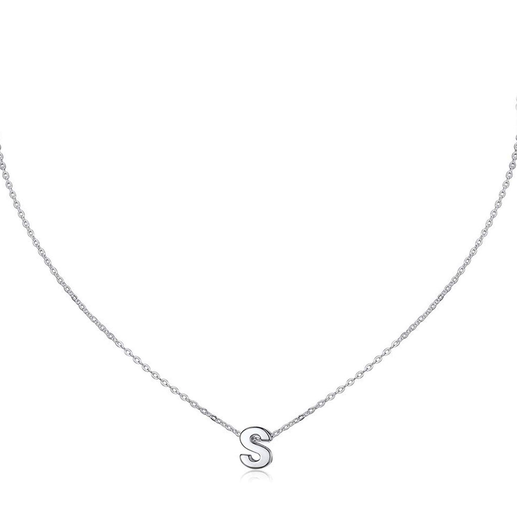 MOMOL Small Initial Necklace for Women Stainless Steel Tiny Letter Necklace Personalized Name Necklace