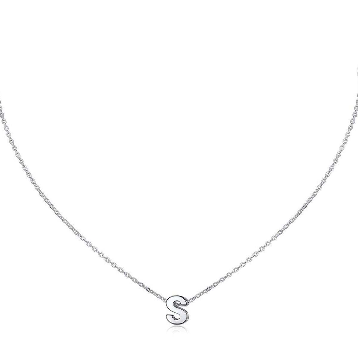 MOMOL Small Initial Necklace for Women Stainless Steel Tiny Letter Necklace Personalized Name Necklace