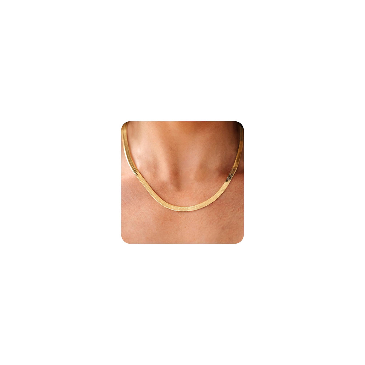 CHESKY Gold Necklace for Women 14K Plated/S925 sterling silver Snake Chain | Dainty Gold Necklace,Thin Chunky Chain,Simple Choker Necklaces for Women,Non tarnish Trendy Jewelry, Gifts for Women