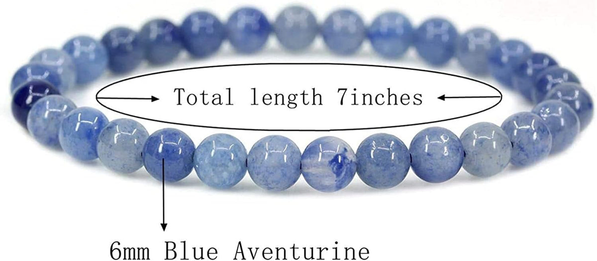 Angelstones Gemstones 6mm Round Beads Healing Crystal Bracelet for women | Natural Gemstone, Handmade Gifts for Women, Healing Crystal Round Beaded Stretch Bracelets, Unisex Jewelry for Women and Men