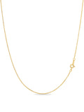 KEZEF Dainty Box Chain Necklace for Women, Gold or Silver, 15-40 Inch | 1mm tarnish-resistant chain in 925 sterling silver, 18K gold or rose gold plated. Nickel-free. Holds pendants securely.