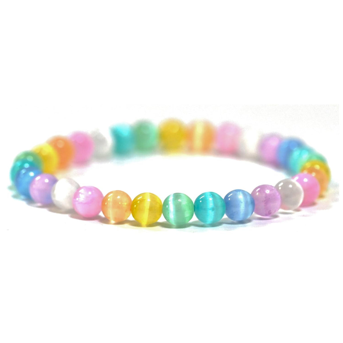 Angelstones Gemstones 6mm Round Beads Healing Crystal Bracelet for women | Natural Gemstone, Handmade Gifts for Women, Healing Crystal Round Beaded Stretch Bracelets, Unisex Jewelry for Women and Men