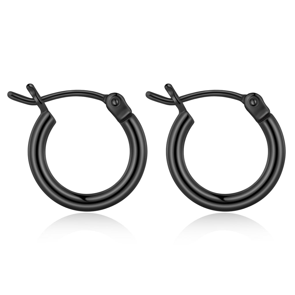 Gold Hoop Earrings for Women 14K Gold Plated Hoops | 925 Sterling Silver Post Lightweight Minimalist Circle Earrings, Classic Round Hoop Jewelry for Women Daily Wear Fashion Gift