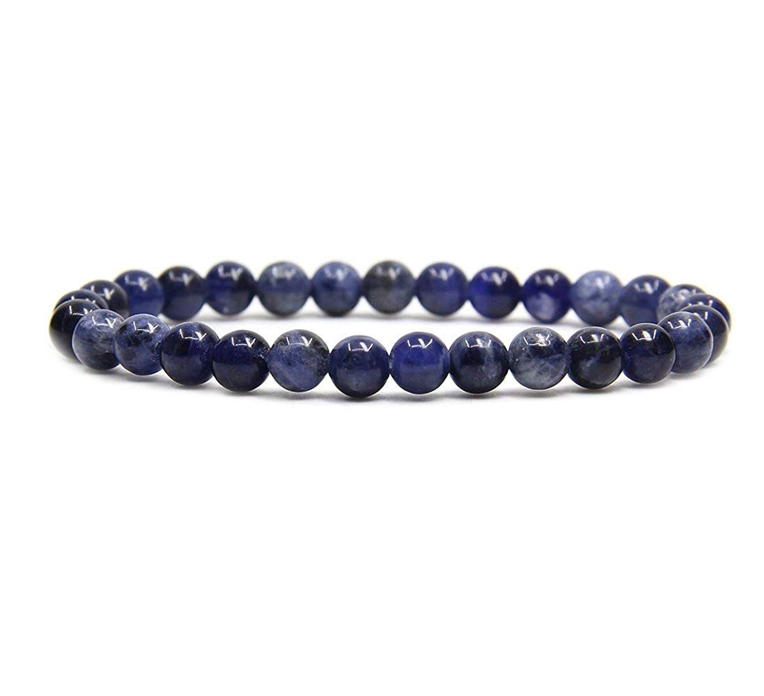 Angelstones Gemstones 6mm Round Beads Healing Crystal Bracelet for women | Natural Gemstone, Handmade Gifts for Women, Healing Crystal Round Beaded Stretch Bracelets, Unisex Jewelry for Women and Men