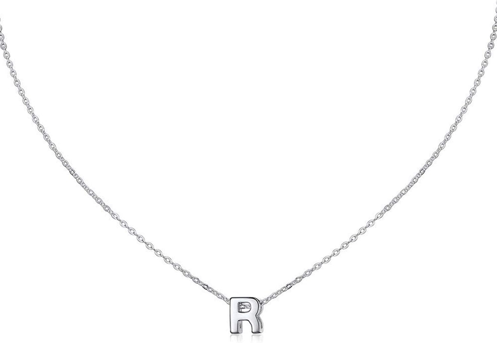 MOMOL Small Initial Necklace for Women Stainless Steel Tiny Letter Necklace Personalized Name Necklace