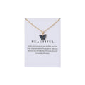 Caiyao Sweet Cute Colorful Butterfly Adjustable Clavicle Chain Lightweight Arcylic Insect Necklace with Message Card Friendship Good Luck Bohemian Jewelry for Women