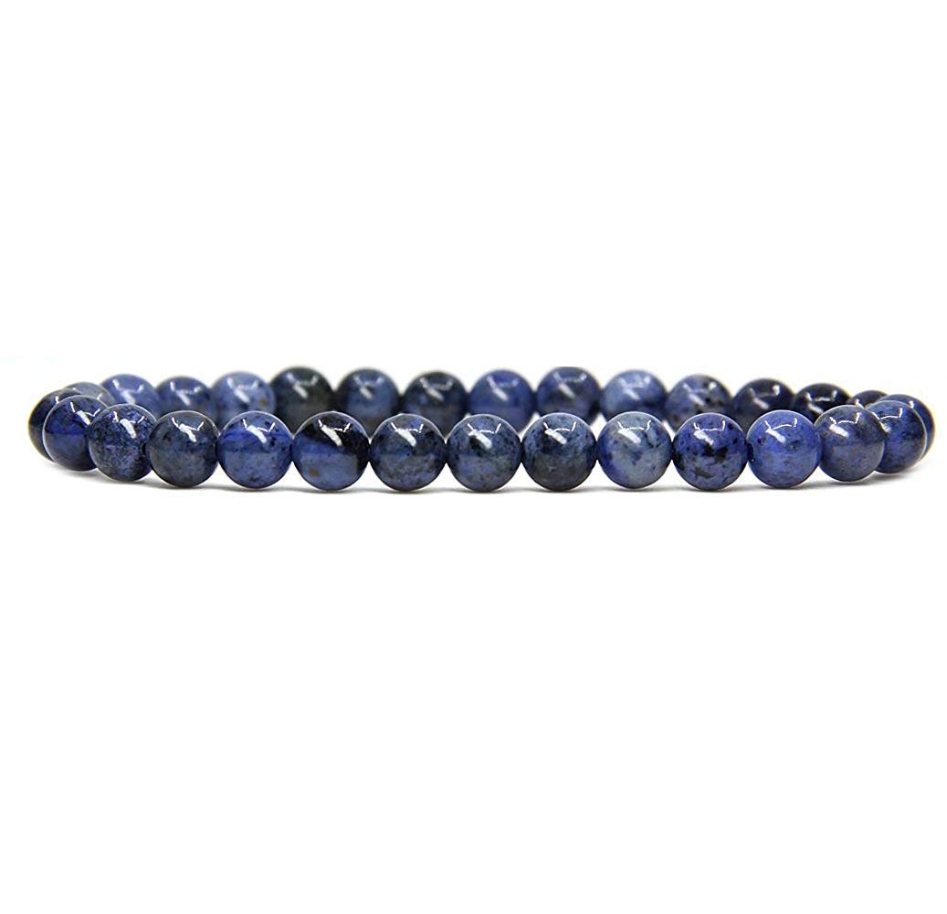 Angelstones Gemstones 6mm Round Beads Healing Crystal Bracelet for women | Natural Gemstone, Handmade Gifts for Women, Healing Crystal Round Beaded Stretch Bracelets, Unisex Jewelry for Women and Men