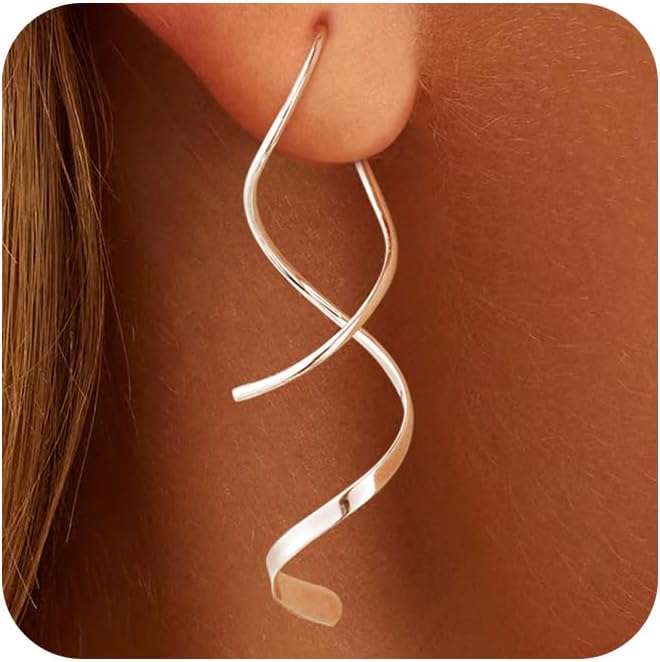 14K Gold/Sterling Silver Plated Dangle Earrings Dainty Hypoallergenic Jewelry, Trendy Lightweight Accessories for Women Valentines Mother's Day Birthday Thanksgiving Day Gifts