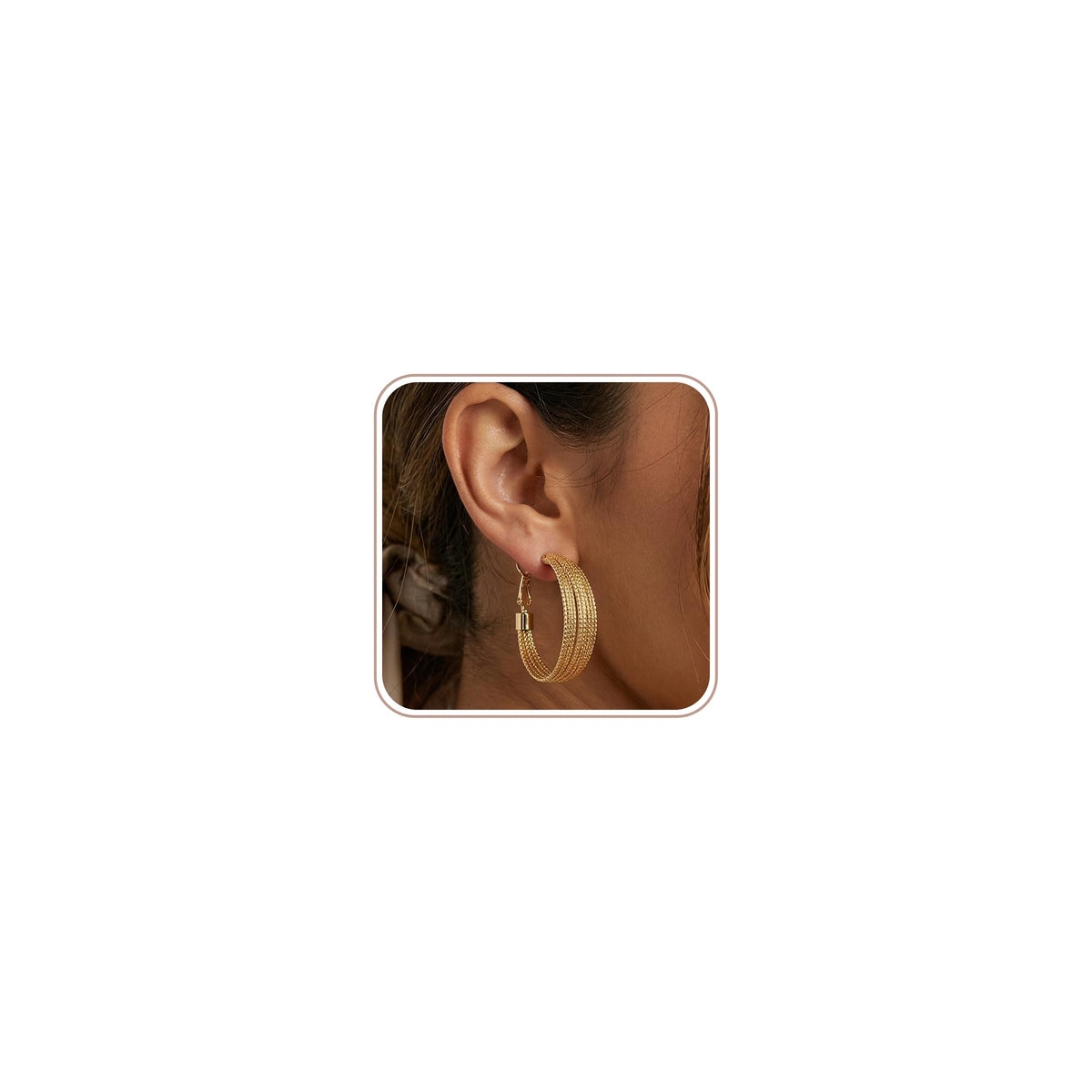 4 Pair Small Gold Hoop Earrings for Women Sensitive Ears - Hypoallergenic 14k Real Gold Plated Hoops Zirconia Cartilage Huggie Earrings Set Helix Piercing Earring Gold Jewelry for Women Gift