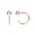 PAVOI 14K Gold Plated Half Hoop Earring for Women, Cartilage Huggie Earring | Hypoallergenic 925 Sterling Silver Earrings, Dainty Huggie Hoop Earrings