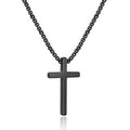 M MOOHAM Cross Necklace for Men Teen Boys 16-30 Inch | Silver Black Gold Stainless Steel Cross Chain Cross Pendant, Jewelry Gifts for Teenage Boys Men