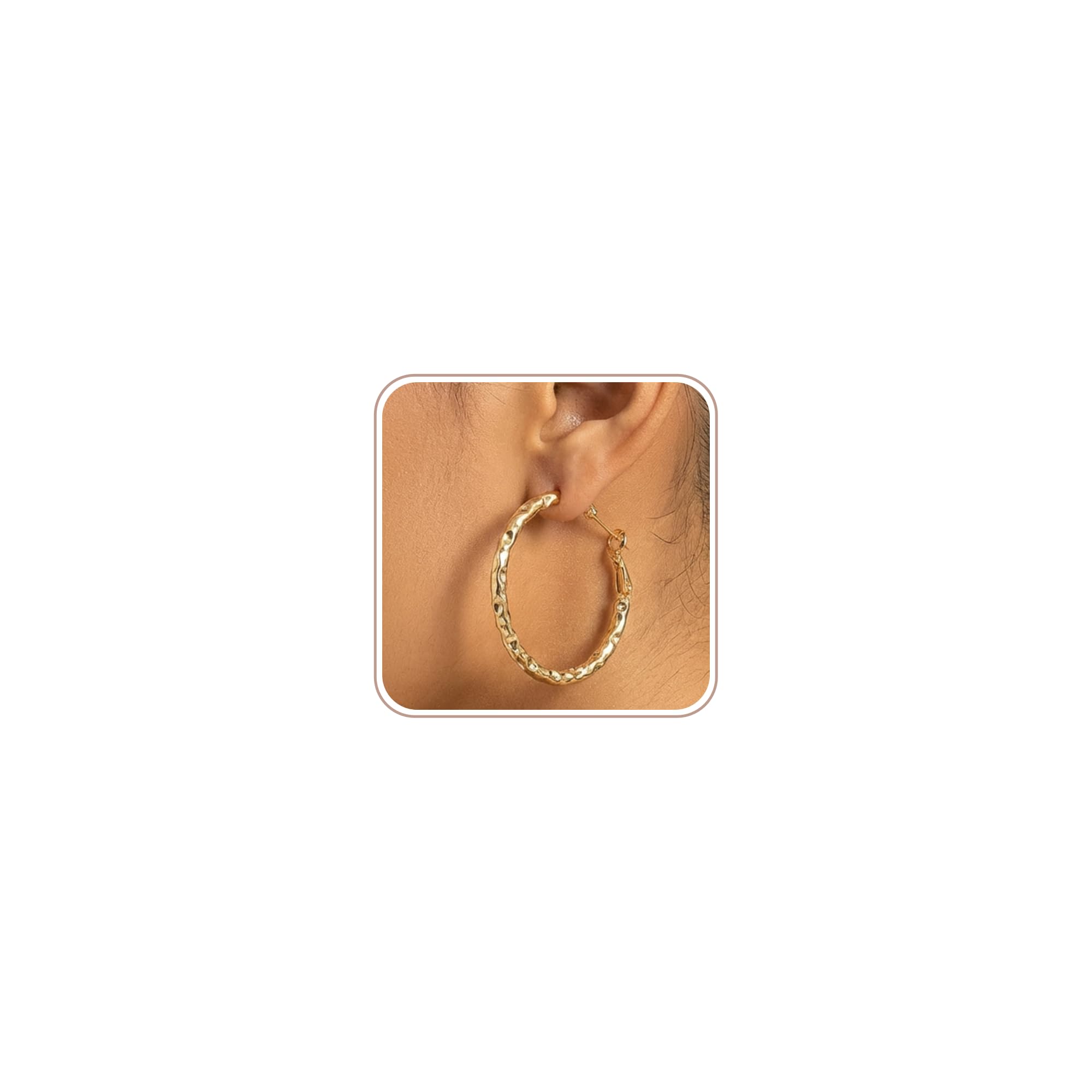 4 Pair Small Gold Hoop Earrings for Women Sensitive Ears - Hypoallergenic 14k Real Gold Plated Hoops Zirconia Cartilage Huggie Earrings Set Helix Piercing Earring Gold Jewelry for Women Gift