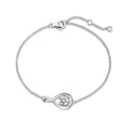FANCIME Love Bracelet 925 Sterling Silver Infinity Birthstone Bracelets for Women Fine Jewelry Birthday Mothers Day Gifts for Her Mom Wife, Chain Length 6.7"+1.2" Extend