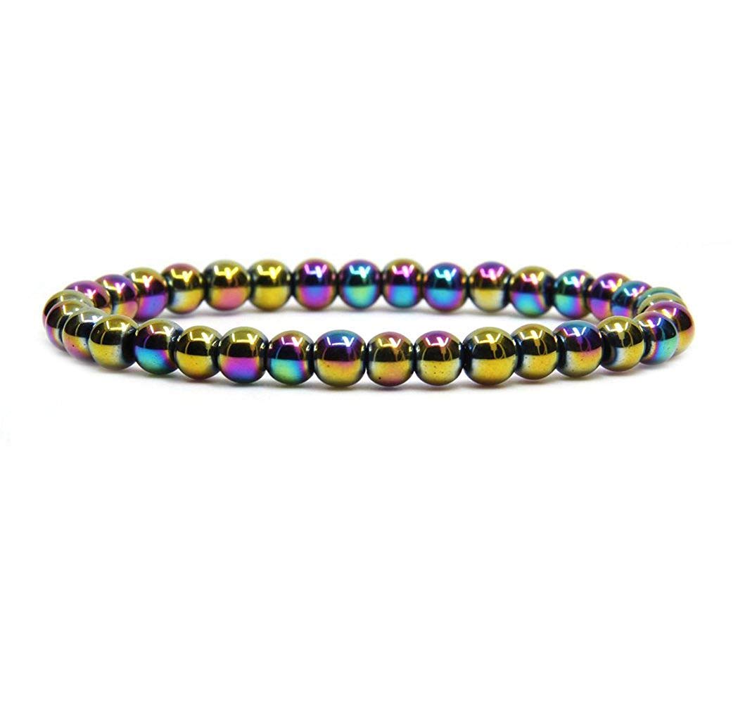 Angelstones Gemstones 6mm Round Beads Healing Crystal Bracelet for women | Natural Gemstone, Handmade Gifts for Women, Healing Crystal Round Beaded Stretch Bracelets, Unisex Jewelry for Women and Men