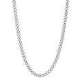 5mm Cuban Link Chains for Men, Silver Stainless Steel Necklace Chain, Neck Chains for Men, Mens Necklace 18, 20, 22, 24 Inch