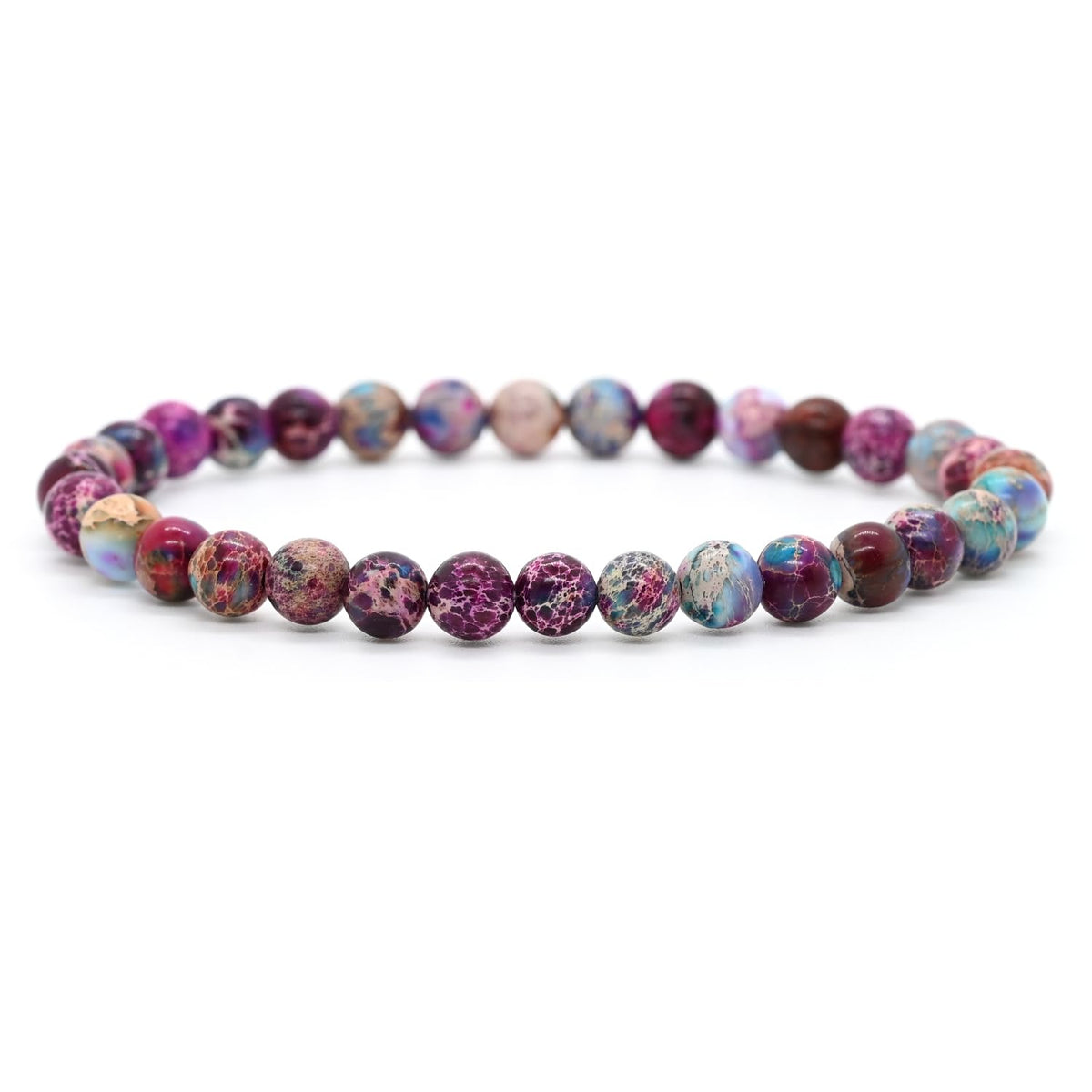 Angelstones Gemstones 6mm Round Beads Healing Crystal Bracelet for women | Natural Gemstone, Handmade Gifts for Women, Healing Crystal Round Beaded Stretch Bracelets, Unisex Jewelry for Women and Men
