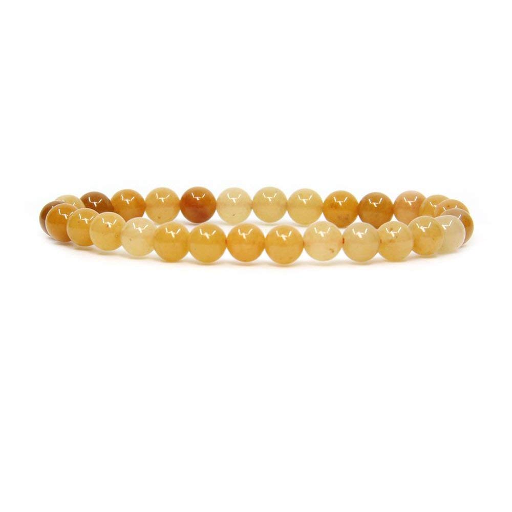 Angelstones Gemstones 6mm Round Beads Healing Crystal Bracelet for women | Natural Gemstone, Handmade Gifts for Women, Healing Crystal Round Beaded Stretch Bracelets, Unisex Jewelry for Women and Men