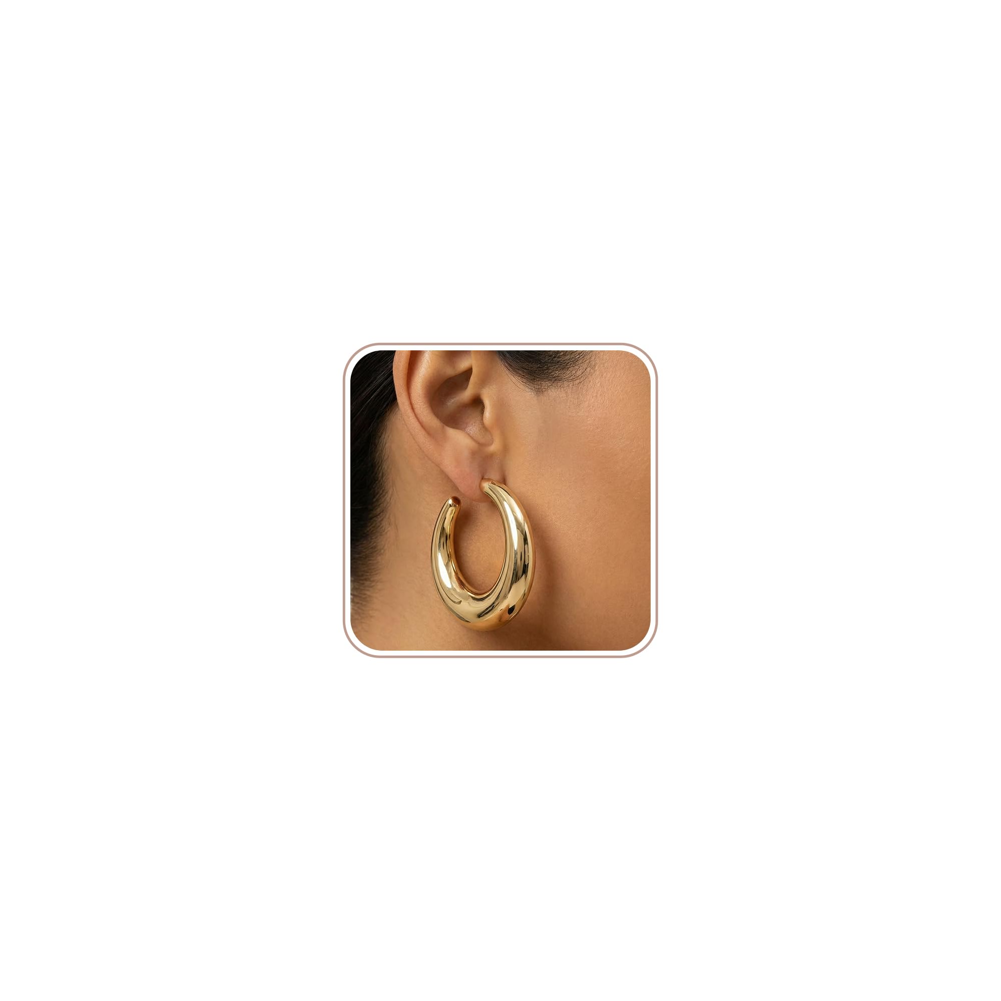 4 Pair Small Gold Hoop Earrings for Women Sensitive Ears - Hypoallergenic 14k Real Gold Plated Hoops Zirconia Cartilage Huggie Earrings Set Helix Piercing Earring Gold Jewelry for Women Gift