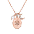 PAVOI 14K Gold Plated Engraved Coin Pendant Necklaces for Women | Byzantine Coin Pendants, Cute Celestial Necklaces Jewelry Gifts