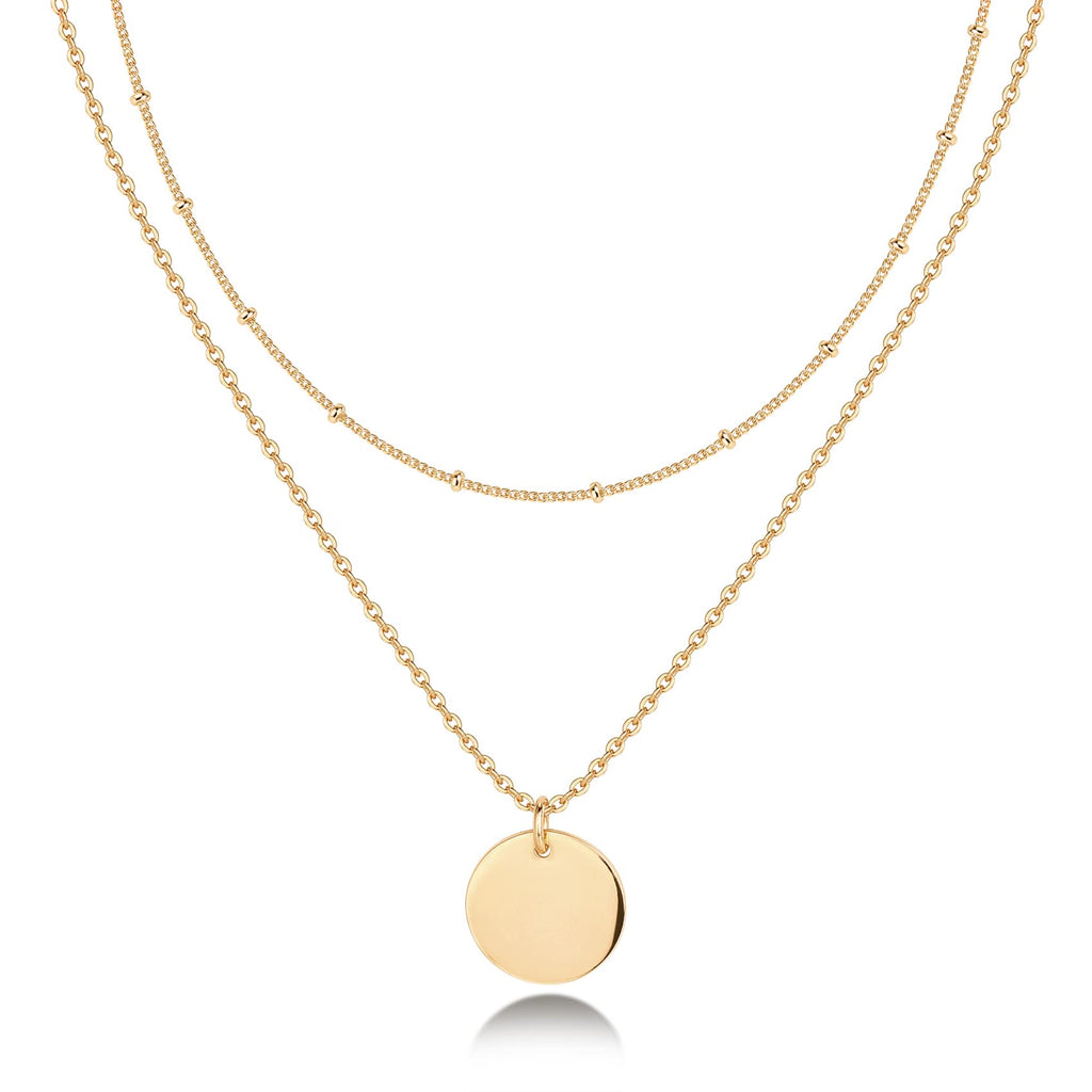 PAVOI 14K Gold Plated Layering Necklaces for Women, Cute Motif Pendants | Layered Chain Necklaces with Butterfly, Heart, Lock, Coin, Lightning Bolt Pendants