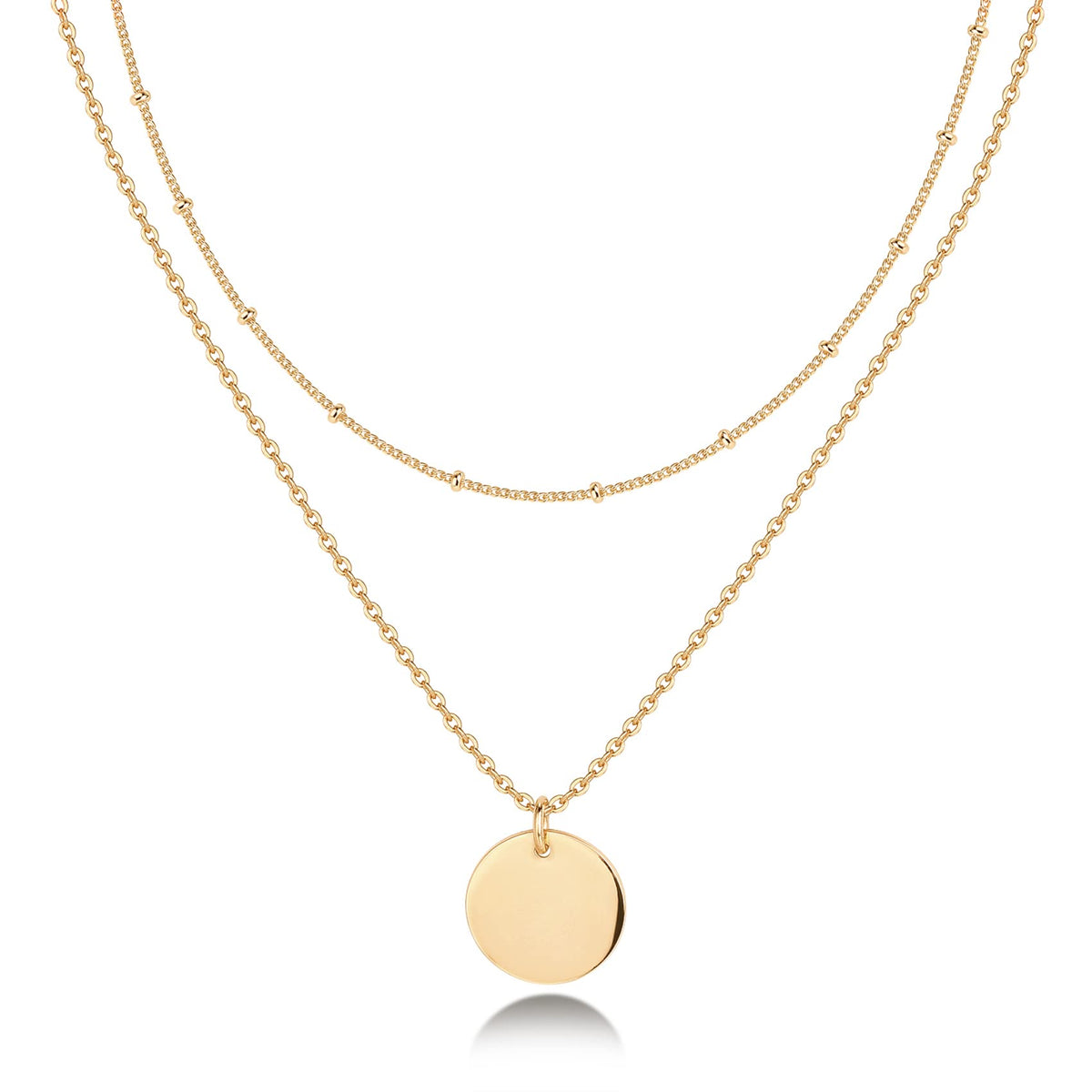 PAVOI 14K Gold Plated Layering Necklaces for Women, Cute Motif Pendants | Layered Chain Necklaces with Butterfly, Heart, Lock, Coin, Lightning Bolt Pendants