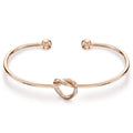 PAVOI 14K Gold Plated Forever Love Knot Infinity Bangle Bracelets for Women | Gold Bangle Bracelet for Women