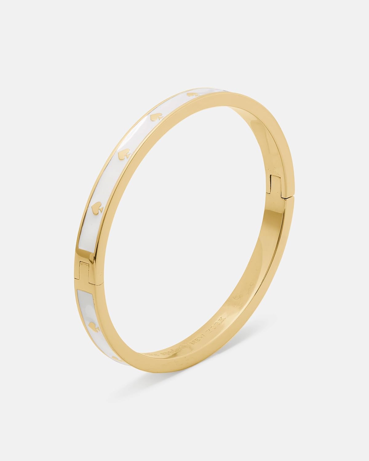 kate spade new york womens Spot The Spade Thin Enamel Hinged Bangle