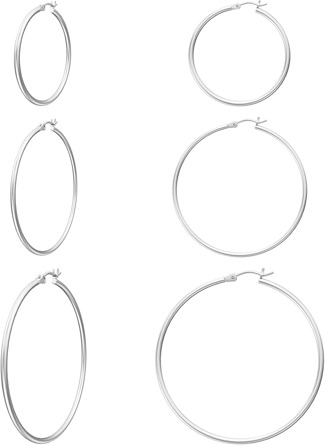 Gold Hoop Earrings for Women 14K Gold Plated Hoops | 925 Sterling Silver Post Lightweight Minimalist Circle Earrings, Classic Round Hoop Jewelry for Women Daily Wear Fashion Gift