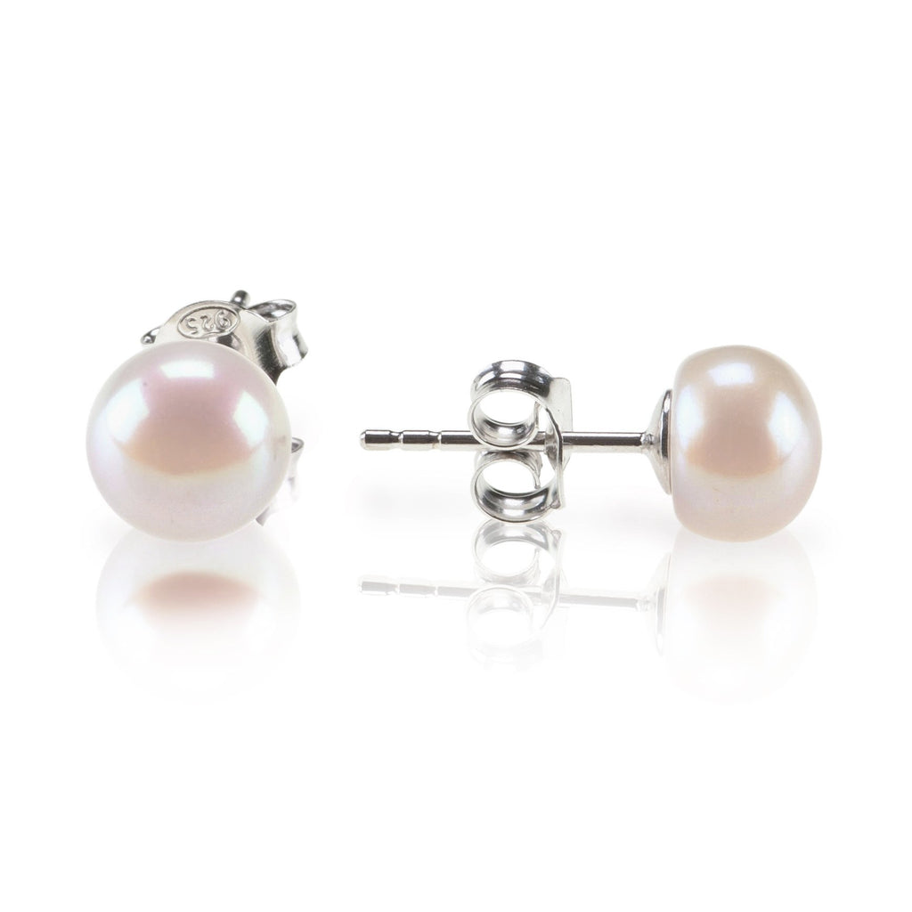 PAVOI 14K Gold Plated Freshwater Cultured Pearl Stud Earrings for Women | Hypoallergenic 925 Sterling Silver Earrings, Elegant Pearl Earrings for Brides and Bridesmaids