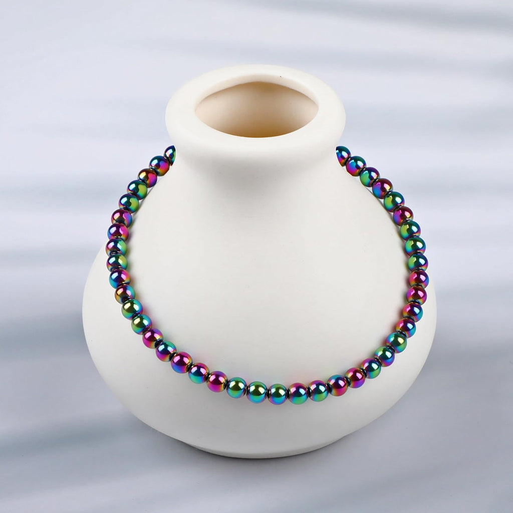 LPBeads Handmade Natural Gemstone Stretch Elastic Bracelet Healing Crystal Round Stone Beads Jewelry Gifts for Women Men
