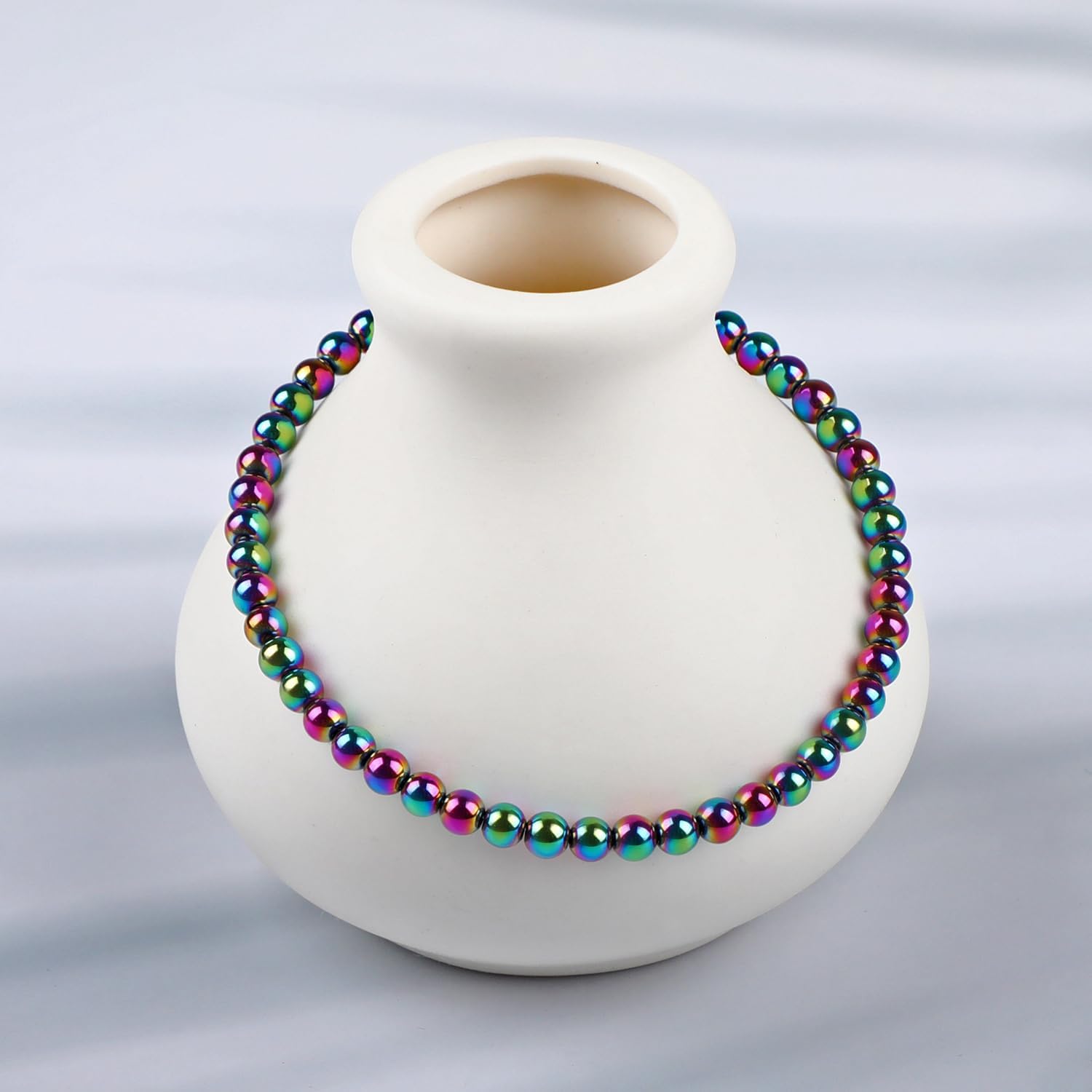 LPBeads Handmade Natural Gemstone Stretch Elastic Bracelet Healing Crystal Round Stone Beads Jewelry Gifts for Women Men