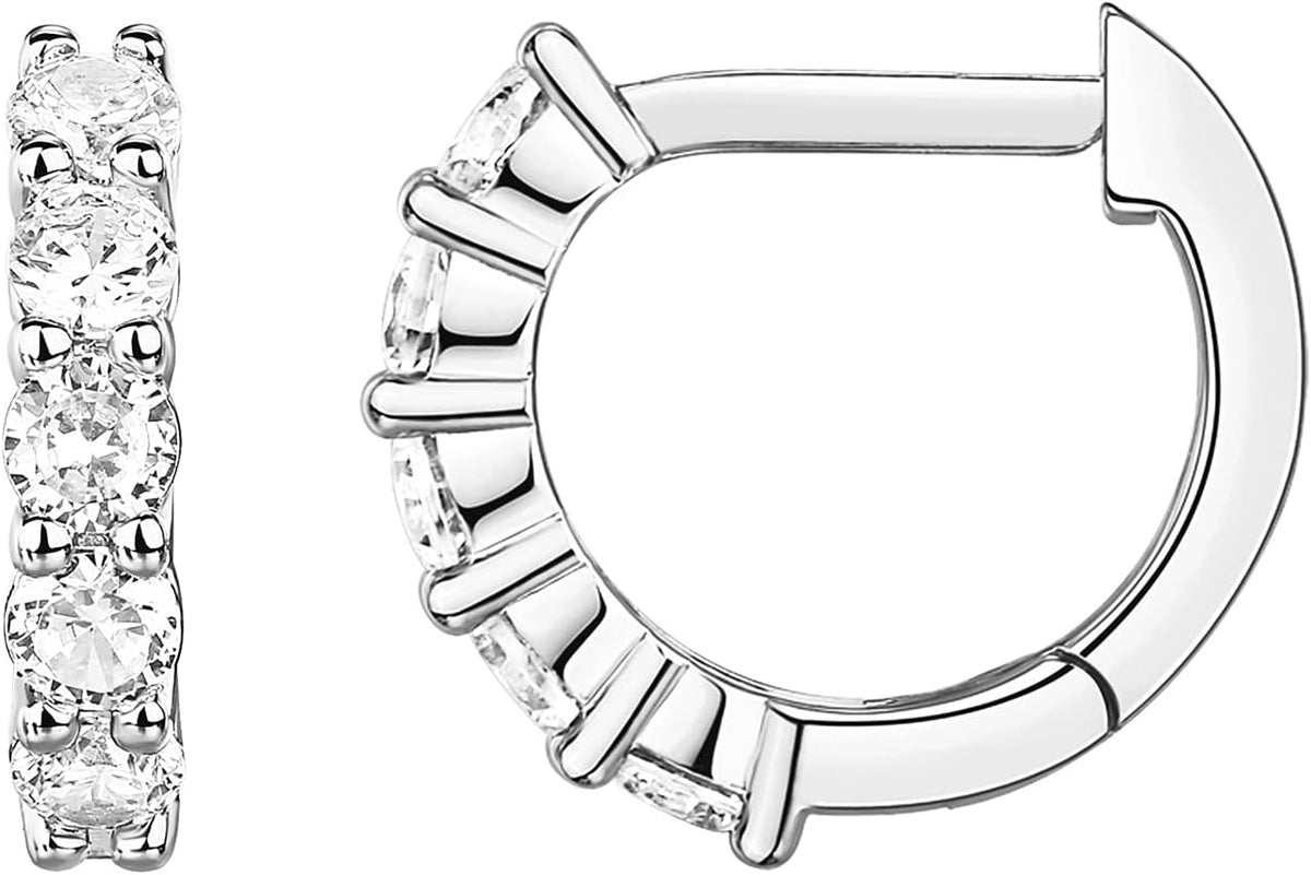 PAVOI 14K Gold Plated Dainty Cubic Zirconia Huggie Hoop Earrings for Women | Hypoallergenic Earrings with 925 Sterling Silver Posts, Gold Earrings with Cubic Zirconia