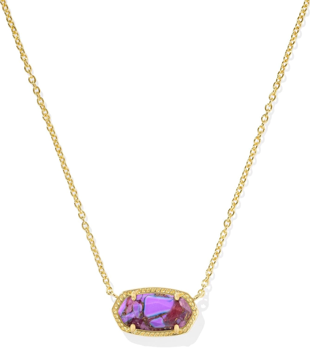Kendra Scott Elisa Pendant Necklace for Women, Fashion Jewelry, 14k Gold-Plated