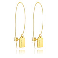 Dangle Flower Gold Earrings for Women, Trendy Statement Hoop Earrings Gifts | Lightweight/Tarnish-resistant
